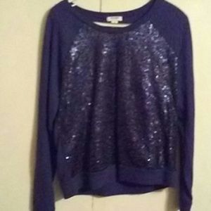 Old Navy dark blue sequin sweatshirt